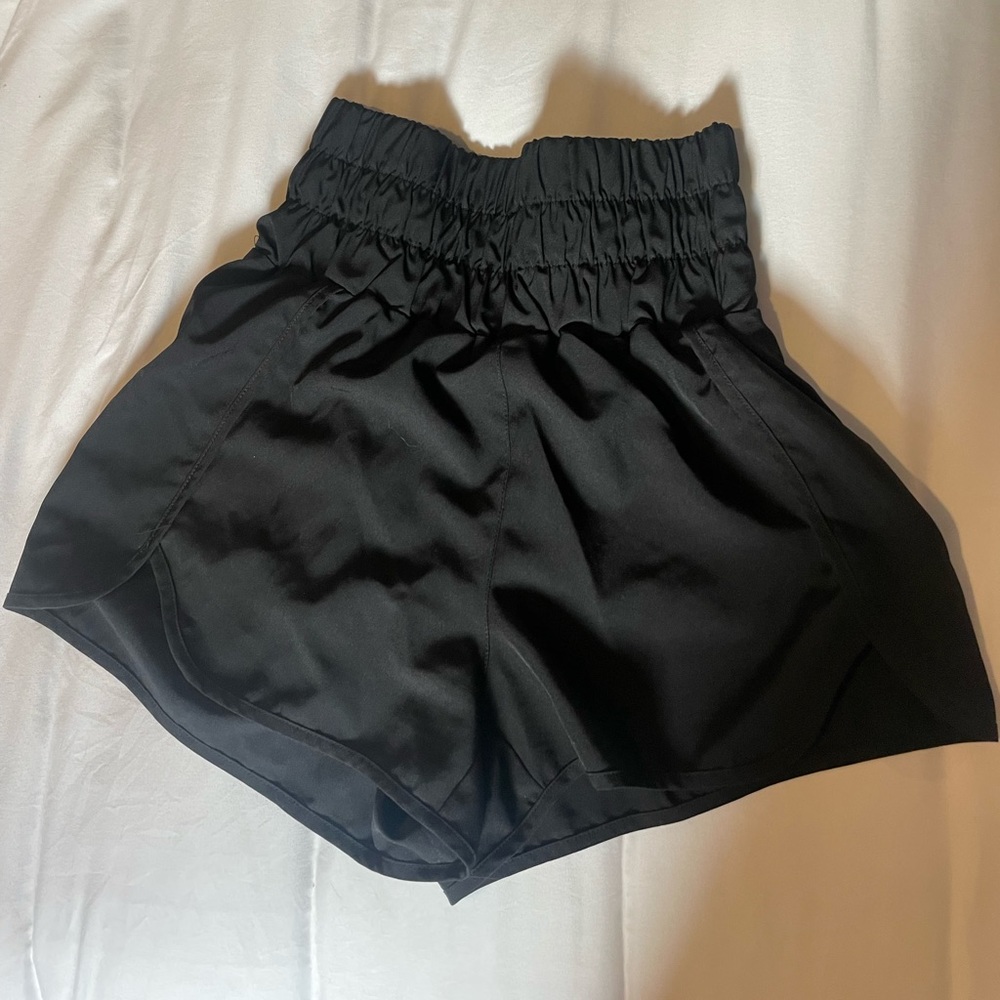 black high waisted shorts